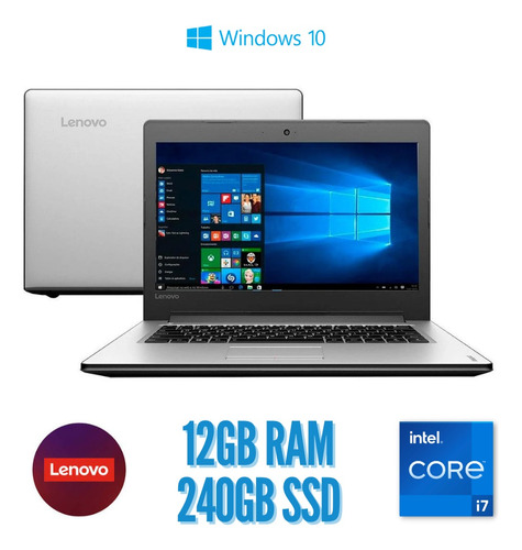 Notebook Lenovo Ideapad 310- Core I7-6500u 12gb 240ssd - W10