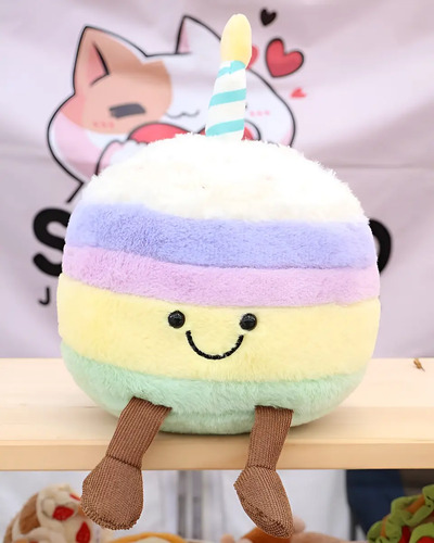 Peluche Pastel De Cumpleaños Colorido