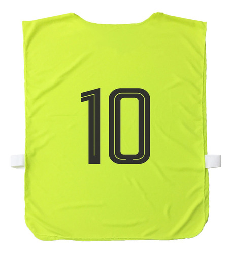 Pack X 5 Unid Pechera Futbol Deportiva Numerada Talle L