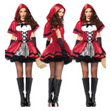 Halloween Mujer Disfraz Caperucita Roja Fiesta De Adultos