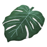 Tapete Decorativo Con Forma De Hoja Para Baño Y Hogar, Verde