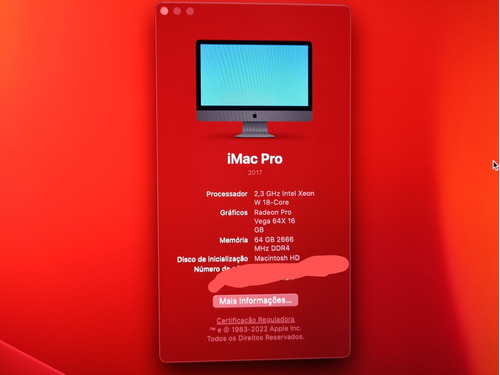 iMac Pro 18 Core, 64gb, 2tb M.2