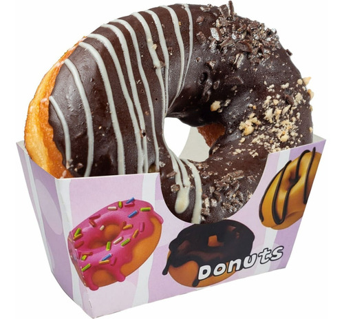 100 Pcs Caixa Embalagem Donuts Gourmet Donuts Americano Lila