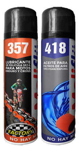 Kit Grasa Cadena Y Aceite Lubricante Filtro Aire Motocross