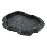 Resina Durable Reptil Rock Alimentos Y Agua Plato Comedero C