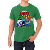 Camiseta Camiseta Gamer Brawl Stars Verde Estampa 100% Dtf