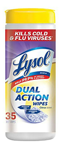 Toallitas Desinfectantes Lysol Doble Acción, Cítricos