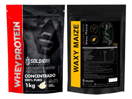 Kit: Whey Protein Concentrado 1kg + Waxy Maize 1kg