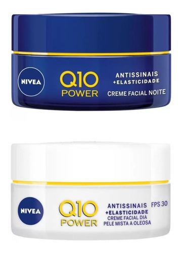 Kit Nivea Creme Facial Q10 Powerplus Antissinais Dia E Noite