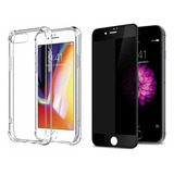 Kit Capa Anti Impacto Para iPhone 7 8 + Pelicula Privacidade