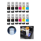 Kit 12 Refil Tinta Compativel P/ Epson T544 L3250 L3150 