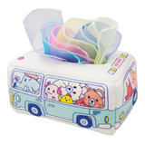 Caja De Pañuelos Para Bebés, Cajón De Autobús Con 10