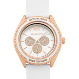 Reloj  Para Mujer Mk6945 De Acero Inoxidable Esfera Blanca