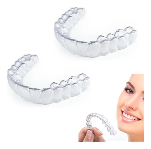 Protetor Dental De Silicone Moldável Transparente 02 Placas