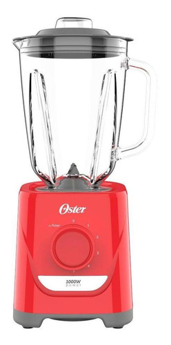 Liquidificador Oster Jarra De Vidro 1,7l Vermelho 1000w 220v