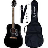 Pack Guitarra EpiPhone Starling Black Acoustic Player Ebony