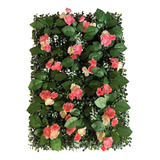 Panel De Pared De Césped Artificial Con Flores, Planta