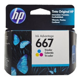 Cartucho Hp 667 Colorido Para Impressora 2376 2776 6476