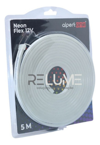 Neon Flex Silicone 8w 12v Irc80 Ip65 5 Metros Alpertone Cor Da Luz Branco-quente 3000k