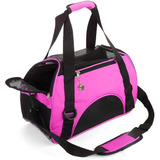 Bolso Transportin Mascota Canil Viaje Aprobado Rosa