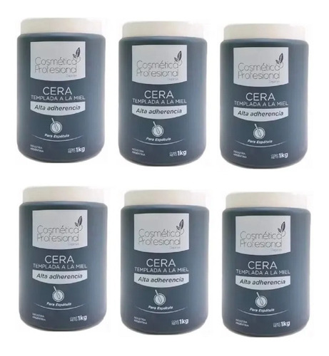 Cera Depilatoria Vegetal Cosmética Profesional 1kg X6uni