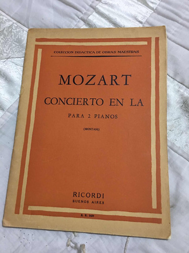 Mozart Concierto En La Autor Ricordi Partituras Editorial