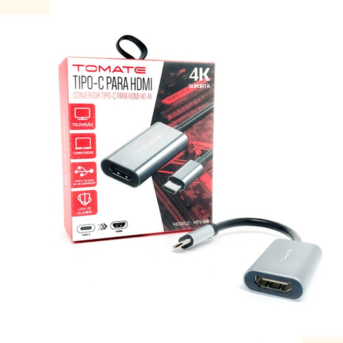 Adaptador Tipo C Converte Em Hdmi Hd 4k