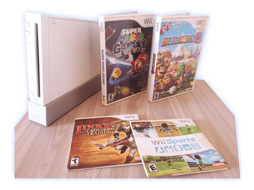 Nintendo Wii + 4 Controles + Zapper + 4 Jogos