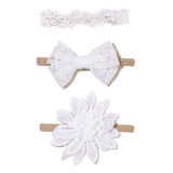 Cherrboll Diadema De Nailon Para Bebe, 3 Lazos Florales Hech