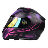 Casco Abatible Faseed Fs-908 Galaxy - Morado / Rosa Mate 