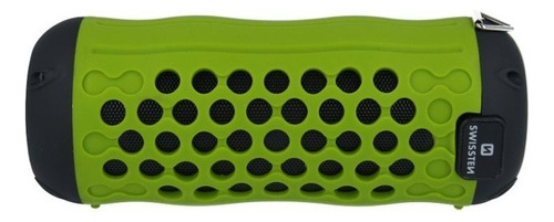 Parlante Inalambrico Portatil Bluetooth Bt Exterior Swissten Color Verde Lima Y Negro