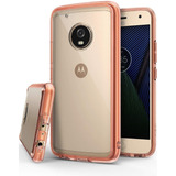 Funda Para Moto G5 + Cristal Templado + Audífonos