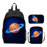 Mochila Escolar For Niños Flame Baske, Traje 3d De 16 Pulgad