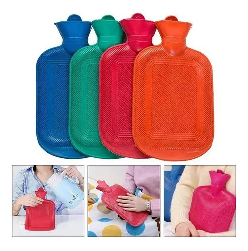 Bolsa Térmica Siliconada Grande 33x19cm Agua Caliente O Fria