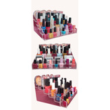 Organizador De Acrílico Maquillaje 6 Niveles Uñas 3 Pzs