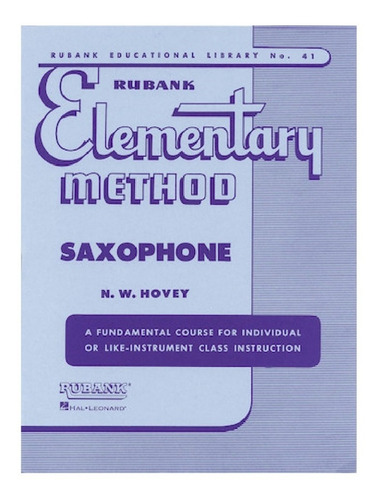 Rubank Elementary Method, Saxophone.