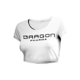 Camisa Top Corto Deportivo Dragon Pharma Blackout Ropa Gym 