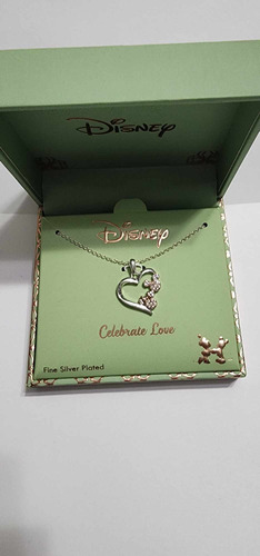 Collar Disney Park Mickey Mouse Minie Corazon Plata Original