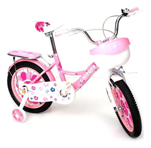 Bicicleta Infantil Rosa Princesa Aro 16 Menina 
