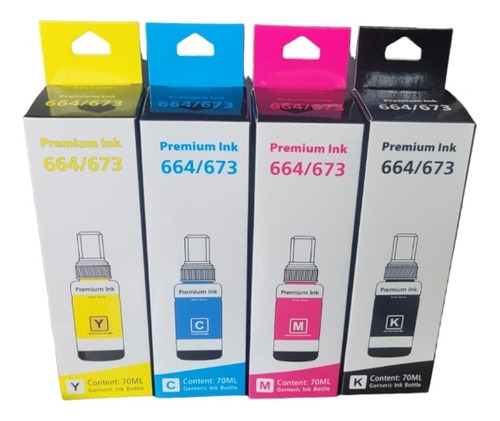 Kitx4 Tintas Compatibles Para Epson 664 L110 210 355 565