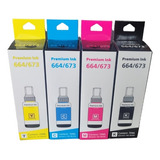 Kitx4 Tintas Compatibles Para Epson 664 L110 210 355 565