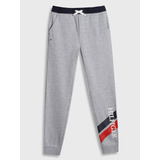 Jogger Con Logo En La Piernera Gris Tommy Hilfiger