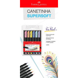 Caneta Lettering Pincel Brush Pen Faber Castell Pastel C 6  