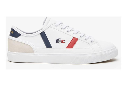 Tênis Masculino Lacoste Sideline Pro Em Couro Tricolor