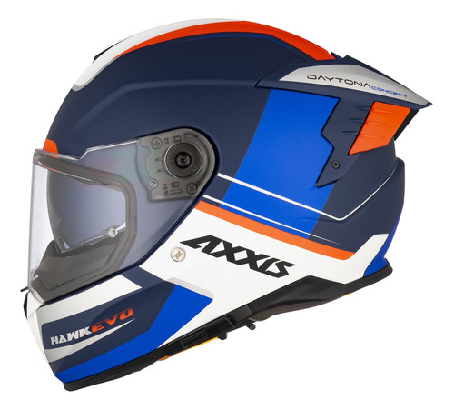 Casco Moto Axxis Hawk Evo Daytona C7 Azul Mate 9 Cta