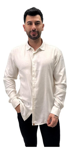 Camisa Ogochi Slim Manga Longa Masculina