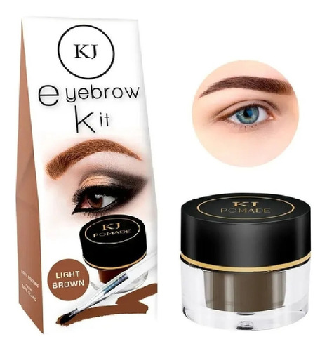 Eyebrow Kit Gel Pomada Ceja Con Brocha Kejel Jabibe Original Color Brown