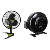 Kit Indoor Ventilador 12w Gh +  Extractor Gg 125mm