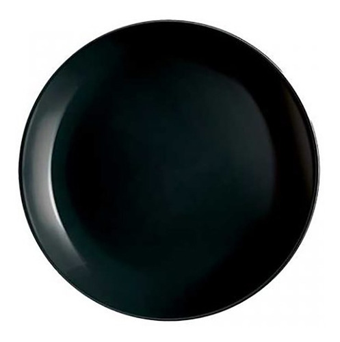 Plato Playo 25 Cm Luminarc Diwali Vidrio Templado Color Negro