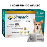 Simparic 40mg Para Cães 10,1kg A 20kg Zoetis 1 Comprimido